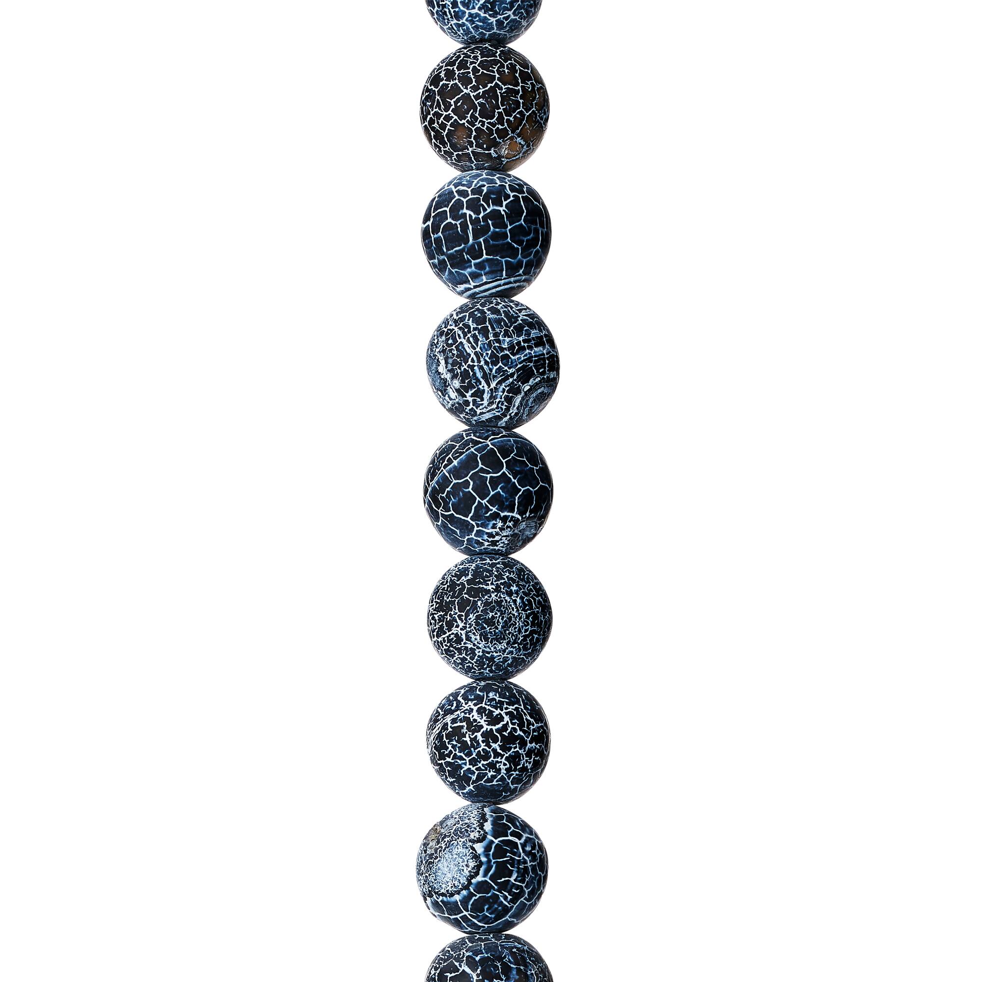 Gray Crackle Agate Round Beads, 10mm by Bead Landing™